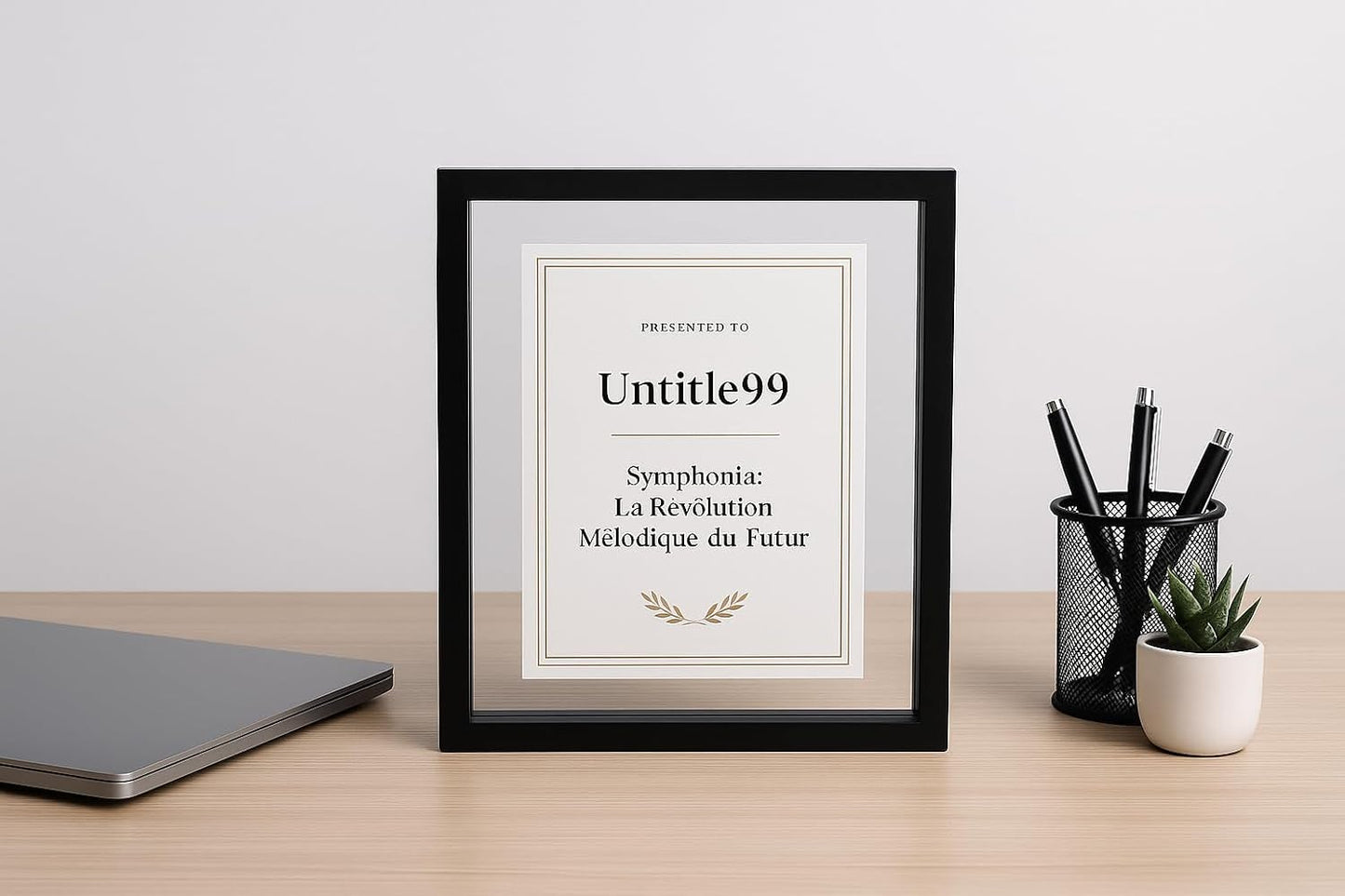 Cadre photo transparent MDF noir – 13×18 cm (double vitrage)