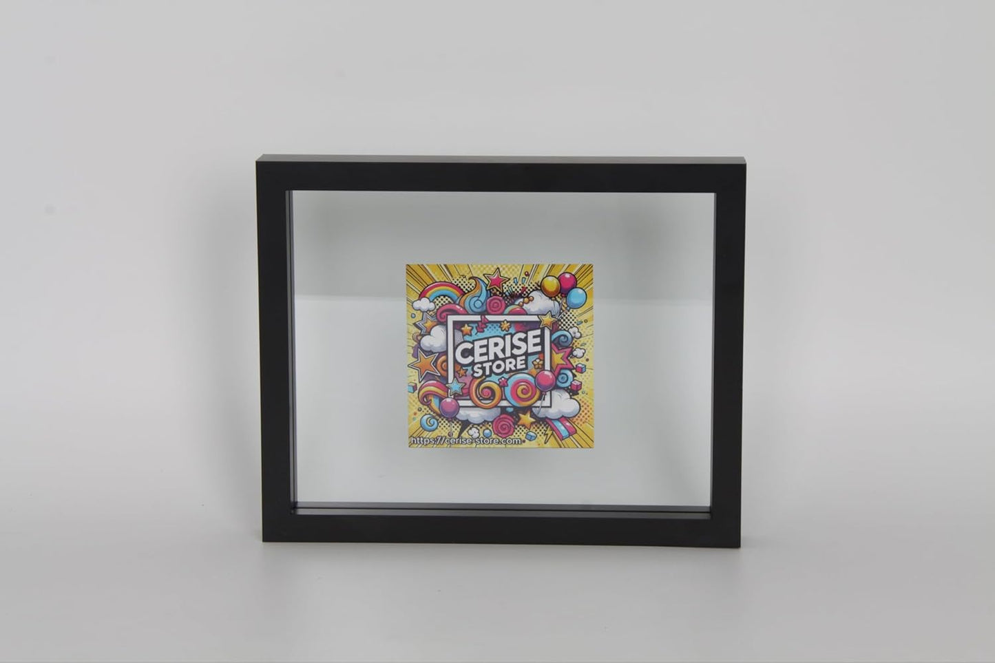 Cadre photo transparent MDF noir – 13×18 cm (double vitrage)