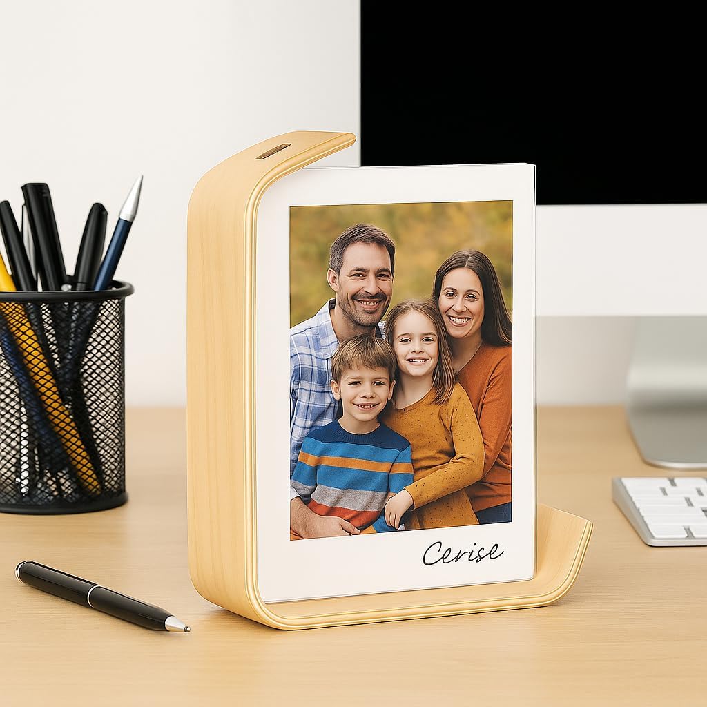 Cadre photo contreplaqué à support incurvé – 5×7″ (12,7×17,8 cm)