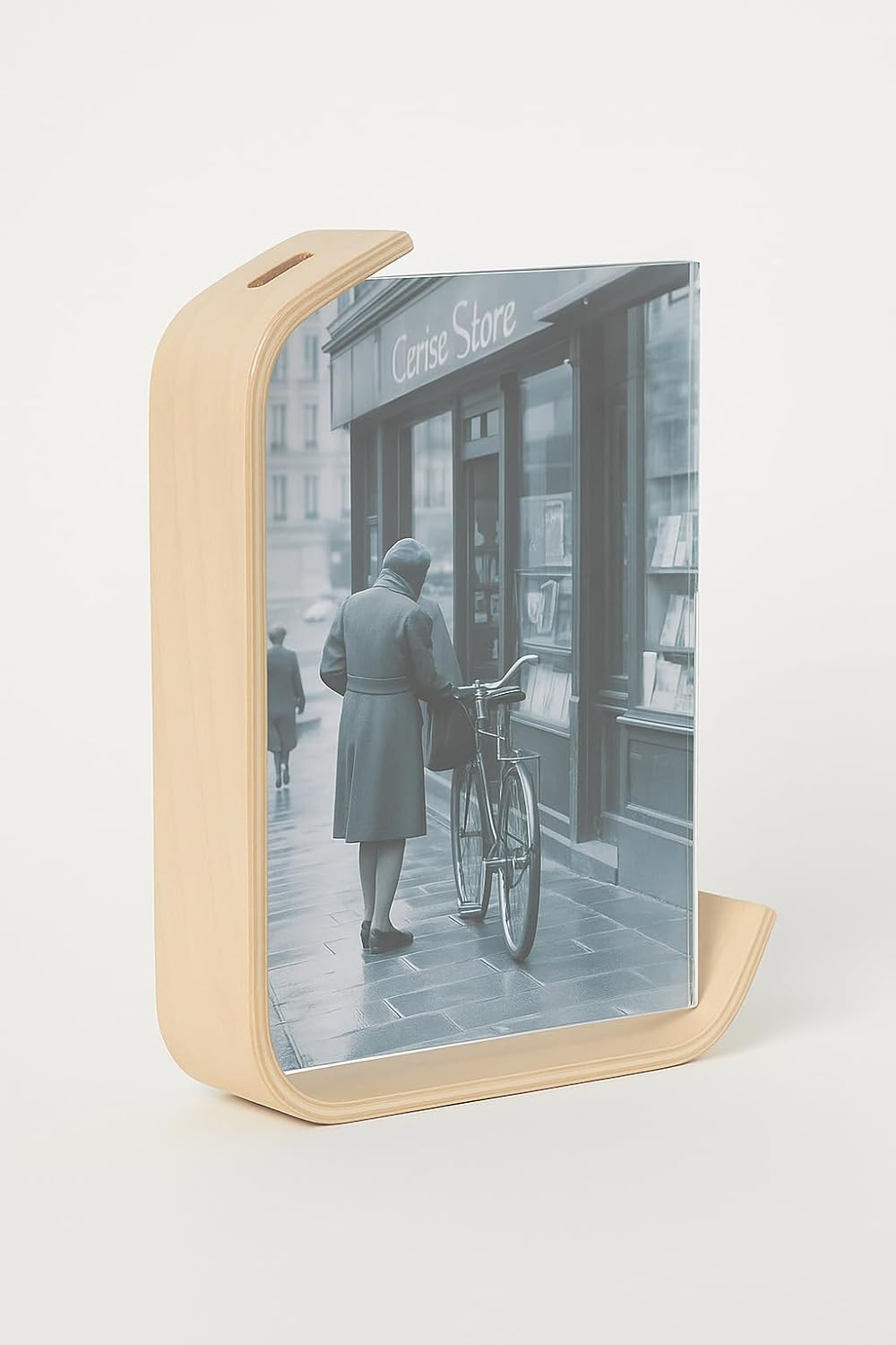 Cadre photo contreplaqué à support incurvé – 5×7″ (12,7×17,8 cm)