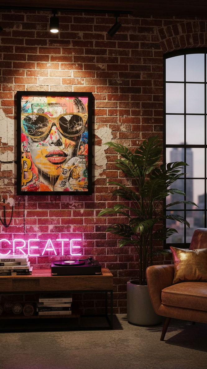 Tableau "Spectre Urbain" par @MMARC - Édition Limitée Street Art (100 Exemplaires) avec Hologram Genius et QR Code d'Authenticité