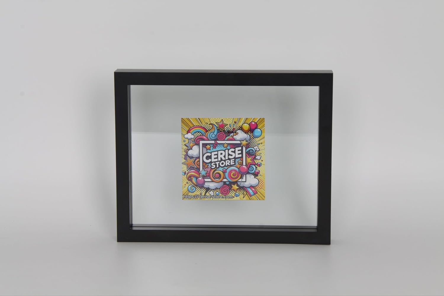 Black MDF transparent photo frame – 13×18 cm (double glazing)