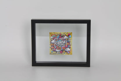Cadre photo transparent MDF noir – 13×18 cm (double vitrage)
