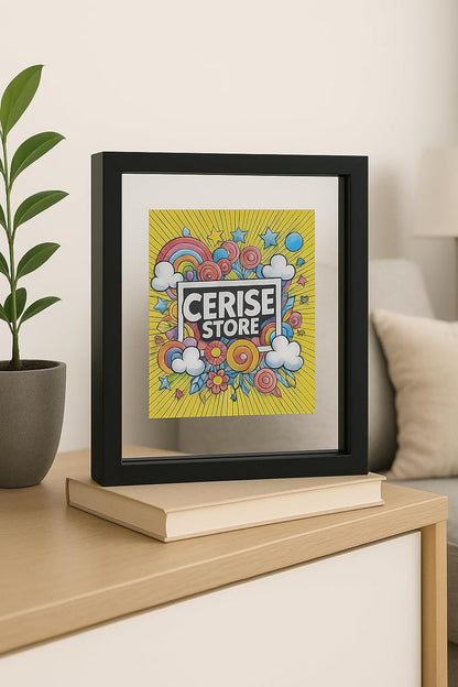 Cadre photo transparent MDF noir – 13×18 cm (double vitrage)
