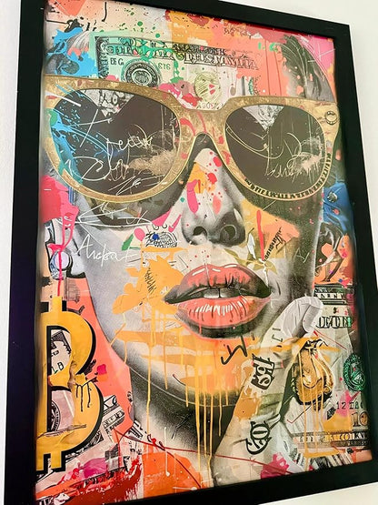 Tableau "Spectre Urbain" par @MMARC - Édition Limitée Street Art (100 Exemplaires) avec Hologram Genius et QR Code d'Authenticité