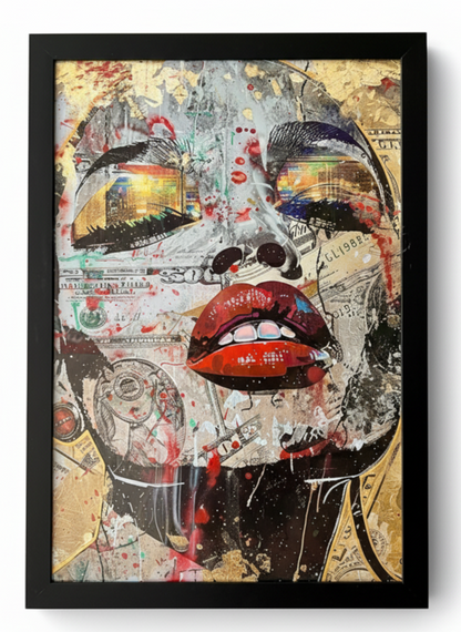 Tableau "AFLUENCE FRAGMENTÉ" par @MMARC - Édition Limitée Street Art (200 Exemplaires) avec Hologram Genius et QR Code d'Authenticité