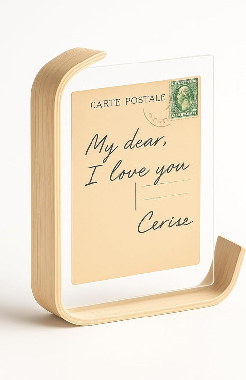 Cadre photo contreplaqué à support incurvé 5x7 (12,7x17,8 cm) – vue principale